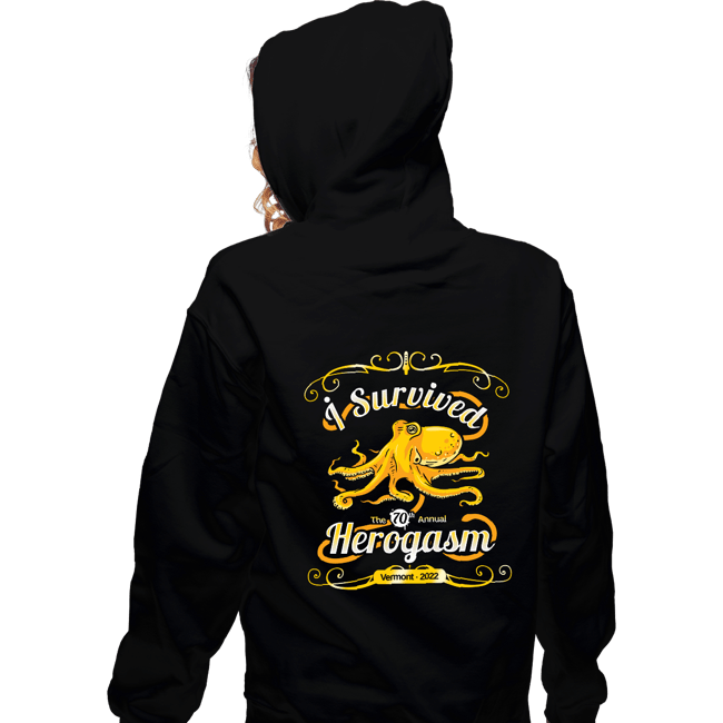 Daily_Deal_Shirts Zippered Hoodies, Unisex / Small / Black I Survived The Hero Gathering
