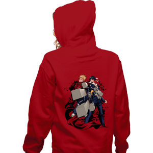 Shirts Zippered Hoodies, Unisex / Small / Red Cross Fire