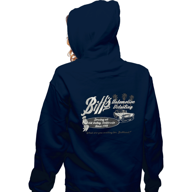 Daily_Deal_Shirts Zippered Hoodies, Unisex / Small / Navy Biff's Auto Detailing