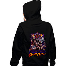 Load image into Gallery viewer, Daily_Deal_Shirts Zippered Hoodies, Unisex / Small / Black Fighting Game Over
