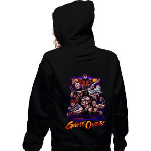 Daily_Deal_Shirts Zippered Hoodies, Unisex / Small / Black Fighting Game Over
