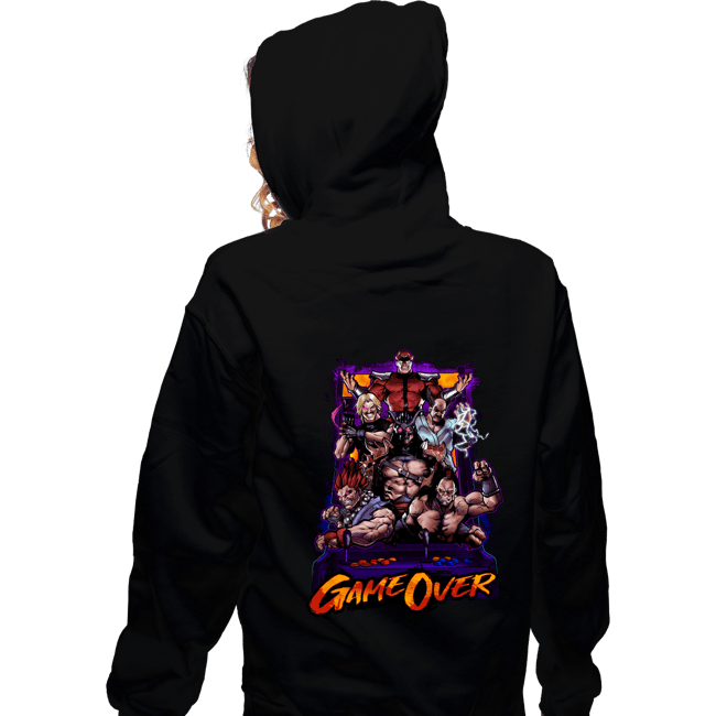 Daily_Deal_Shirts Zippered Hoodies, Unisex / Small / Black Fighting Game Over