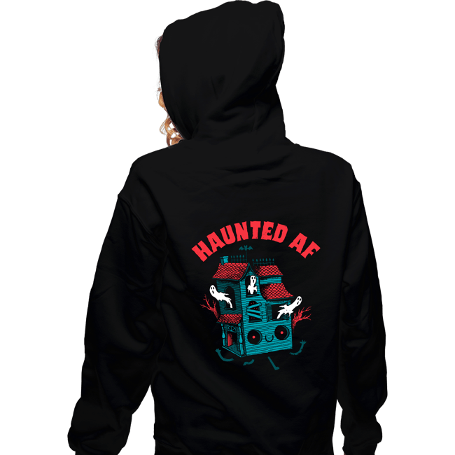 Secret_Shirts Zippered Hoodies, Unisex / Small / Black Haunted AF