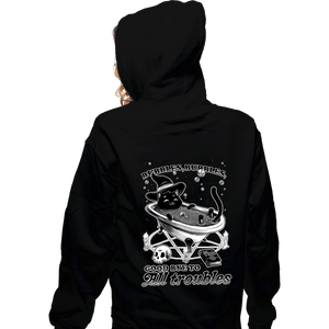 Daily_Deal_Shirts Zippered Hoodies, Unisex / Small / Black Goodbye Troubles