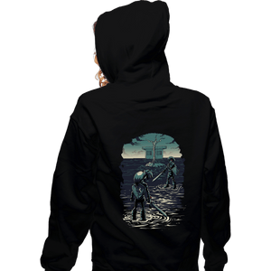 Daily_Deal_Shirts Zippered Hoodies, Unisex / Small / Black Link VS Dark Link