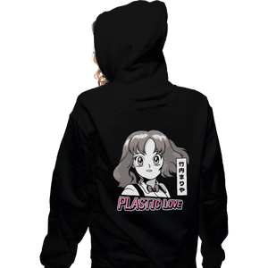 Shirts Zippered Hoodies, Unisex / Small / Black Plastic Love Manga