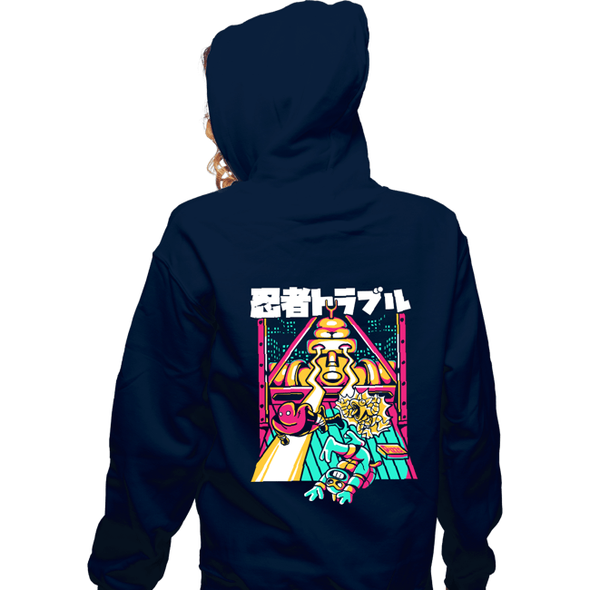 Daily_Deal_Shirts Zippered Hoodies, Unisex / Small / Navy Ninja Trouble