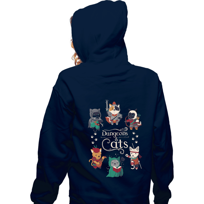 Secret_Shirts Zippered Hoodies, Unisex / Small / Navy Dungeon Cats 2nd Edition