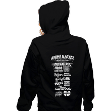 Load image into Gallery viewer, Secret_Shirts Zippered Hoodies, Unisex / Small / Black Anime Rocks
