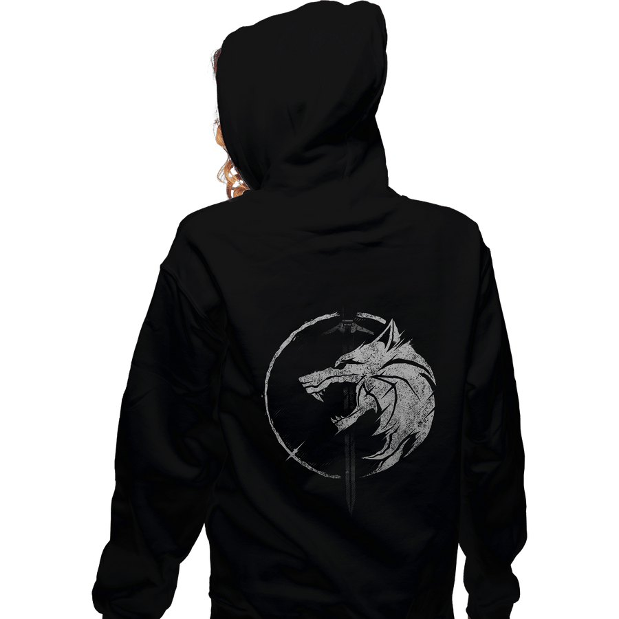 Shirts Zippered Hoodies, Unisex / Small / Black WH1T3 W0LF