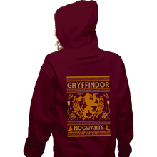 Load image into Gallery viewer, Shirts Zippered Hoodies, Unisex / Small / Maroon GRYFFINDOR Sweater
