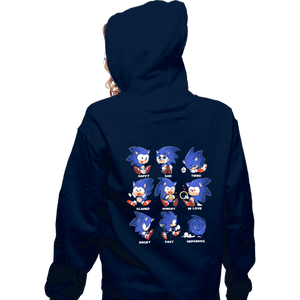 Secret_Shirts Zippered Hoodies, Unisex / Small / Navy Hedgehog!