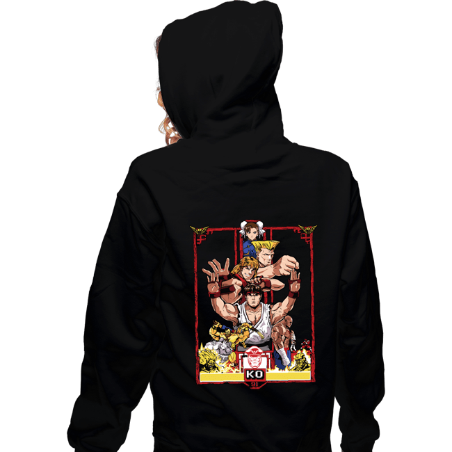 Secret_Shirts Zippered Hoodies, Unisex / Small / Black Enter The Street Fighter