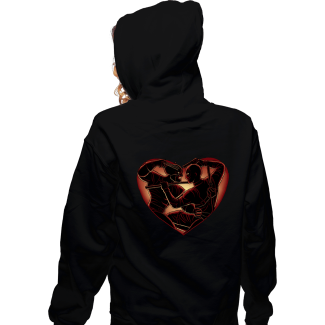 Daily_Deal_Shirts Zippered Hoodies, Unisex / Small / Black Love To Fight