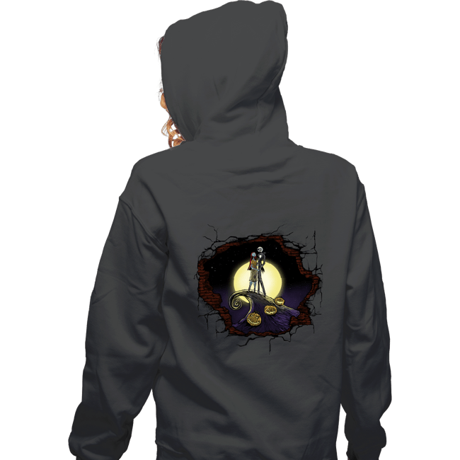 Secret_Shirts Zippered Hoodies, Unisex / Small / Dark Heather Nightmare Through The Wall