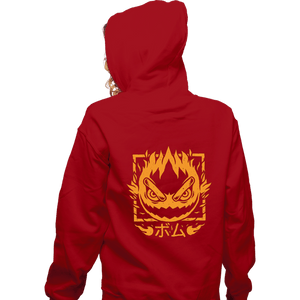 Shirts Zippered Hoodies, Unisex / Small / Red Fireball Bomb