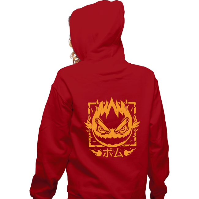 Shirts Zippered Hoodies, Unisex / Small / Red Fireball Bomb