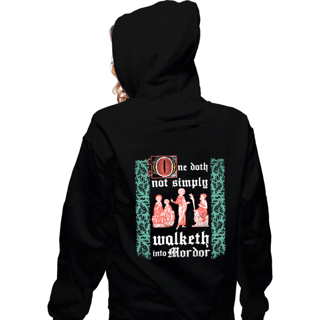 Daily_Deal_Shirts Zippered Hoodies, Unisex / Small / Black Walketh Into Mordor