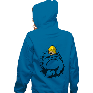 Daily_Deal_Shirts Zippered Hoodies, Unisex / Small / Royal Blue Big Toasty Cinnamon Bun