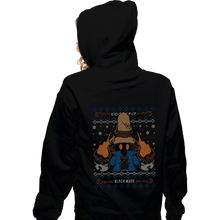 Load image into Gallery viewer, Shirts Zippered Hoodies, Unisex / Small / Black Vivi Black Mage Christmas

