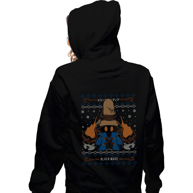 Shirts Zippered Hoodies, Unisex / Small / Black Vivi Black Mage Christmas
