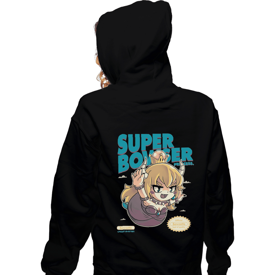 Shirts Zippered Hoodies, Unisex / Small / Black Super Bowsette