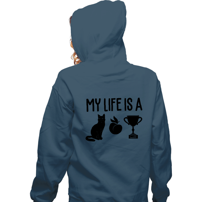Secret_Shirts Zippered Hoodies, Unisex / Small / Indigo Blue Cat Butt Trophy