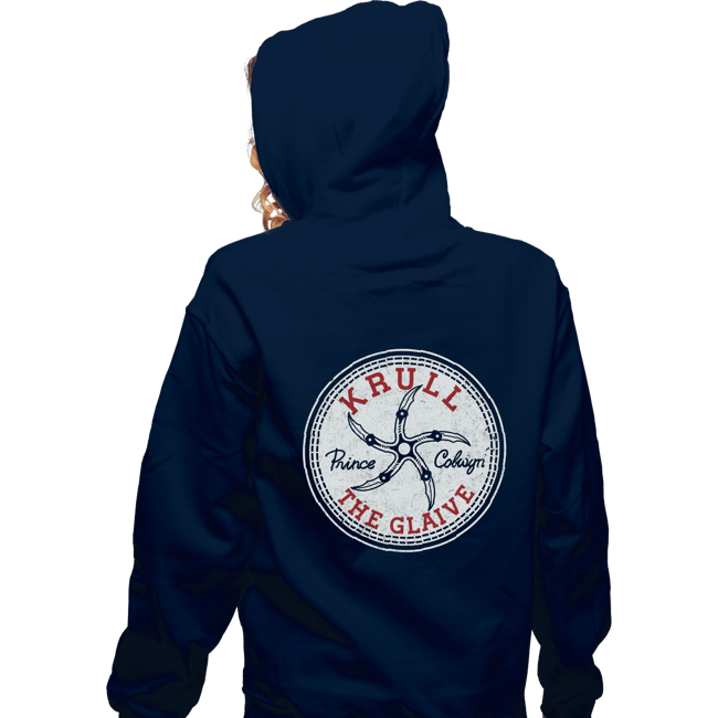 Daily_Deal_Shirts Zippered Hoodies, Unisex / Small / Navy Glaive Star