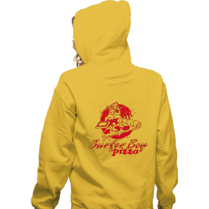 Daily_Deal_Shirts Zippered Hoodies, Unisex / Small / White Strange Pizza
