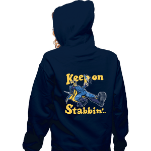 Shirts Zippered Hoodies, Unisex / Small / Navy Keep On Stabbin'