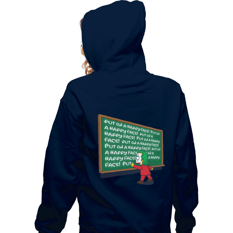 Shirts Pullover Hoodies, Unisex / Small / Navy Put On A Happy Face
