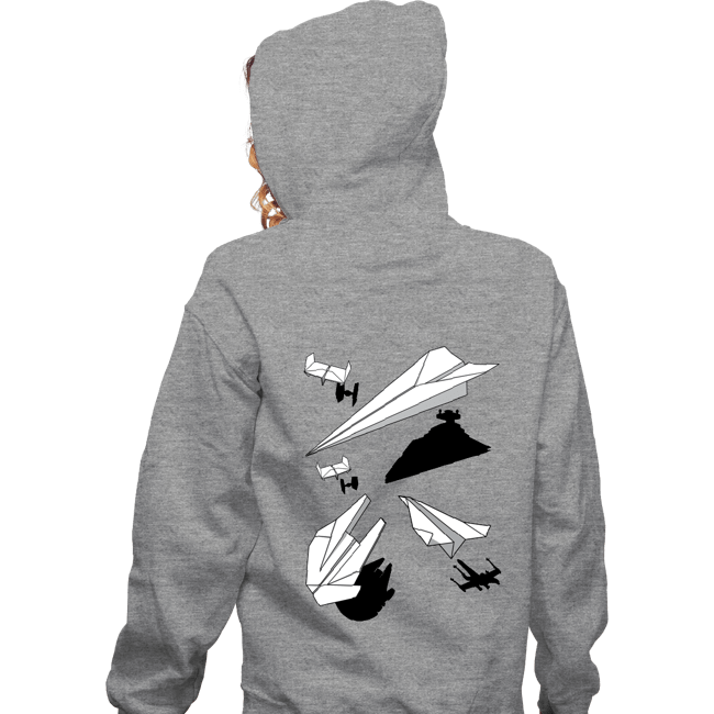 Daily_Deal_Shirts Zippered Hoodies, Unisex / Small / Sports Grey Paper Wars