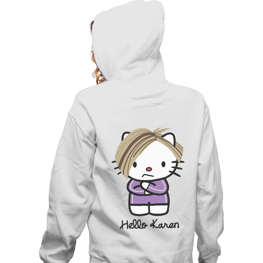 Shirts Zippered Hoodies, Unisex / Small / White Hello Karen