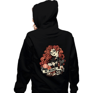 Daily_Deal_Shirts Zippered Hoodies, Unisex / Small / Black Rocker Merida