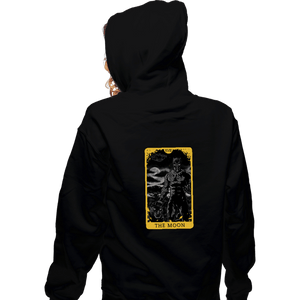 Shirts Zippered Hoodies, Unisex / Small / Black Tarot The Moon