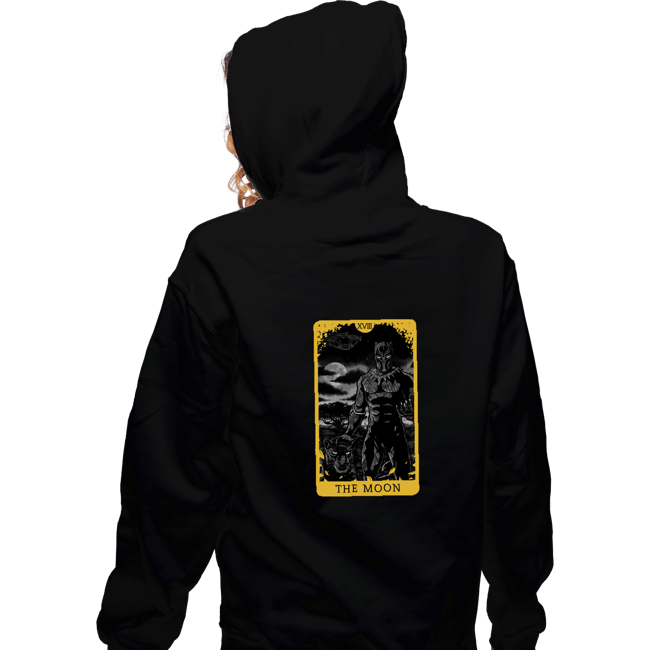 Shirts Zippered Hoodies, Unisex / Small / Black Tarot The Moon