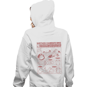 Secret_Shirts Zippered Hoodies, Unisex / Small / White Shotaro Kaneda Bike