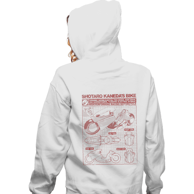Secret_Shirts Zippered Hoodies, Unisex / Small / White Shotaro Kaneda Bike