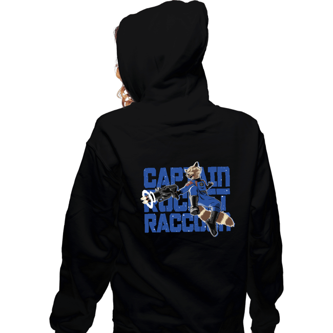 Secret_Shirts Zippered Hoodies, Unisex / Small / Black Captain Rocket Raccoon