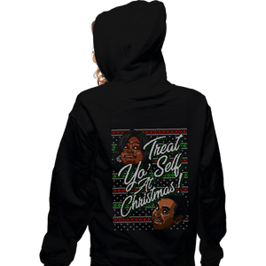 Shirts Zippered Hoodies, Unisex / Small / Black Treat Yoself