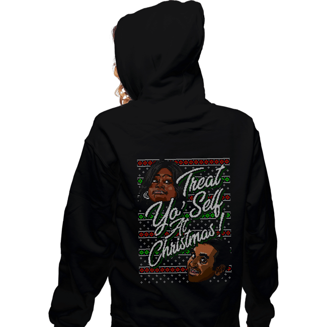 Shirts Zippered Hoodies, Unisex / Small / Black Treat Yoself
