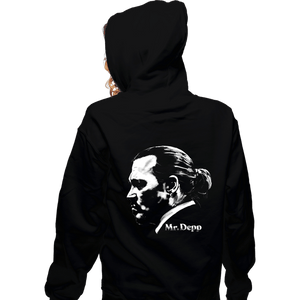 Daily_Deal_Shirts Zippered Hoodies, Unisex / Small / Black Mr. Depp