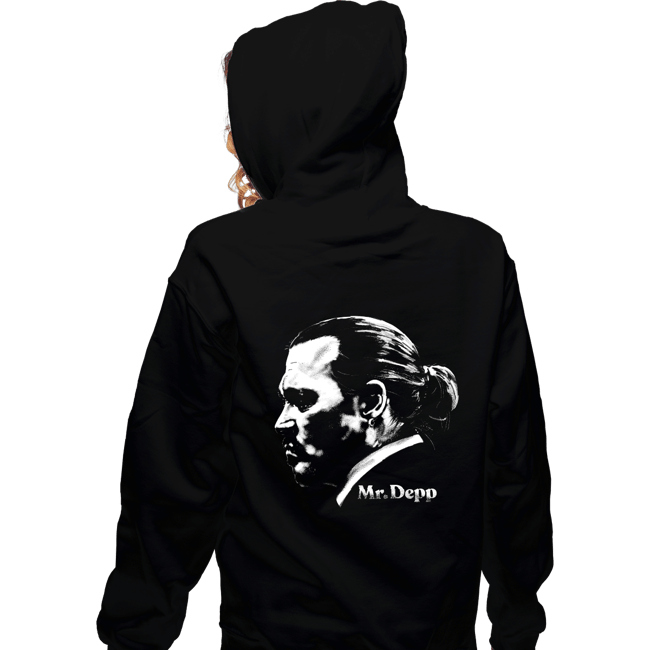 Daily_Deal_Shirts Zippered Hoodies, Unisex / Small / Black Mr. Depp