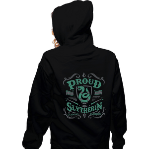 Shirts Zippered Hoodies, Unisex / Small / Black Proud to be a Slytherin