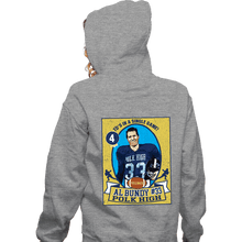 Load image into Gallery viewer, Secret_Shirts Zippered Hoodies, Unisex / Small / Sports Grey Bundy Trading Card
