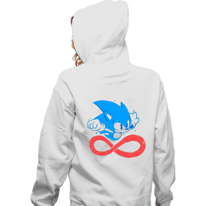 Daily_Deal_Shirts Zippered Hoodies, Unisex / Small / White Fastest Hedgehog
