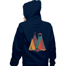 Load image into Gallery viewer, Shirts Zippered Hoodies, Unisex / Small / Navy Geometric Middle Earth
