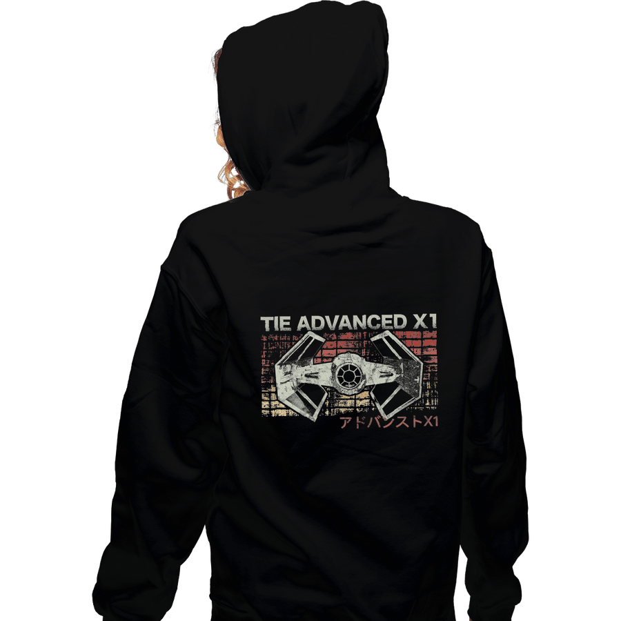 Shirts Zippered Hoodies, Unisex / Small / Black Retro Tie Fighter