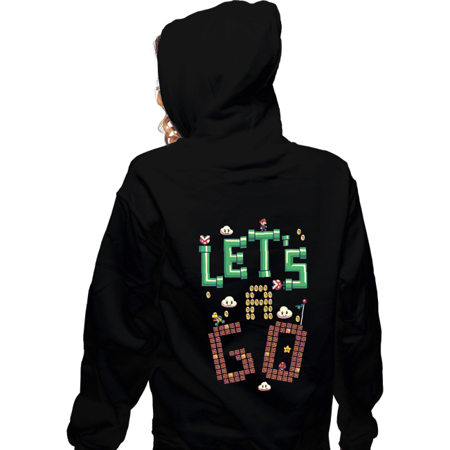 Daily_Deal_Shirts Zippered Hoodies, Unisex / Small / Black Let's A Go