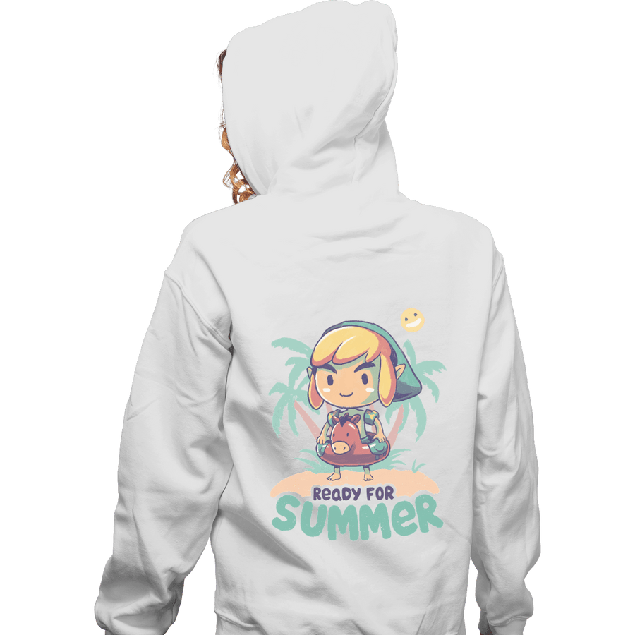 Shirts Zippered Hoodies, Unisex / Small / White Ready For Summer
